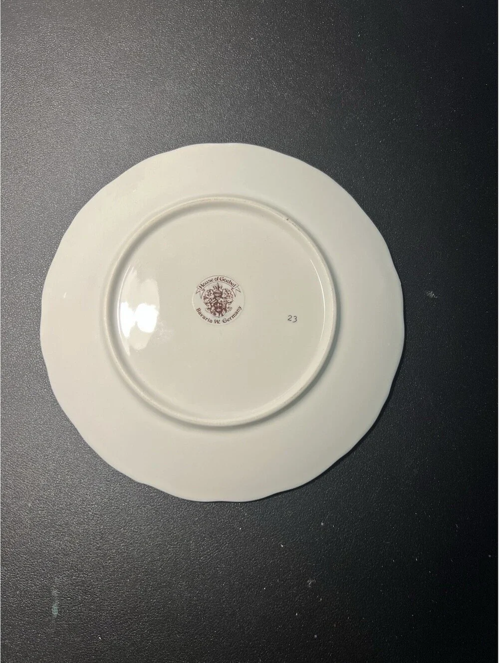House Of Goebel Bavaria 1960s Dessert Collector Plate Wild Rose Porcelain, 7.5”